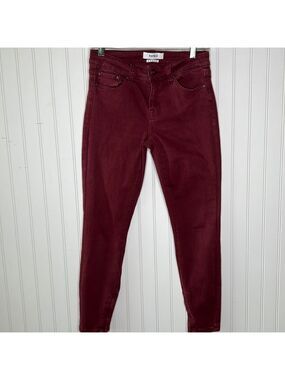 - Pistola Red Ankle Zipper Skinny Jeans 27